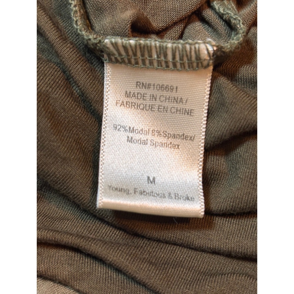 Boho Ombre Young Fabulous & Broke Jumpsuit Ruched Ombre Wide Leg M Green Cream - Picture 6 of 8
